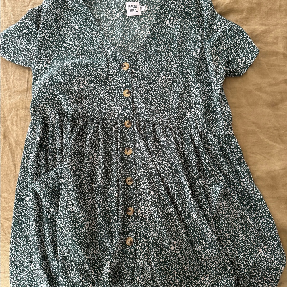 Women's Green Button-Down Top